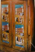 relooking armoire,,armoire décorées sur commande, armoires recyclées, armoires relookées ,decor sur meuble, peinture décorative mobilier